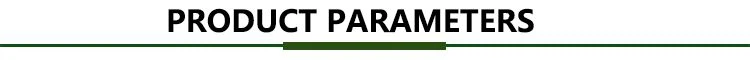 Product parameters