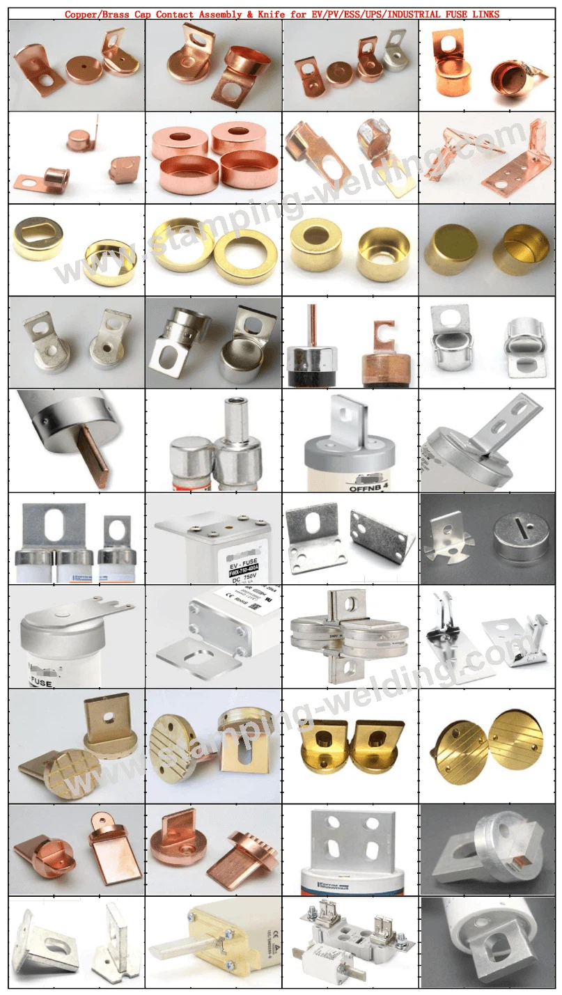 Brass Copper Contact Cap Knife for EV PV Fuses Brass Copper Contact Cap Knife for EV PV Fuses