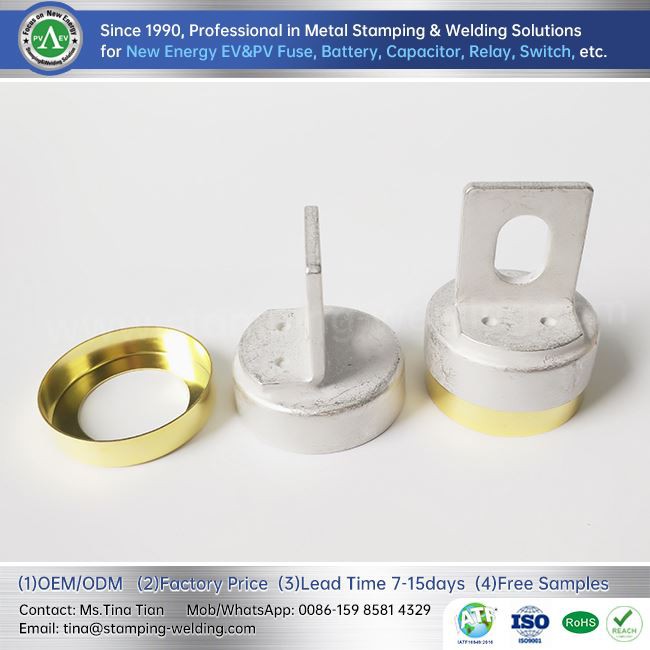 Binnenste koperen dop voor hoogspanningszekeringen