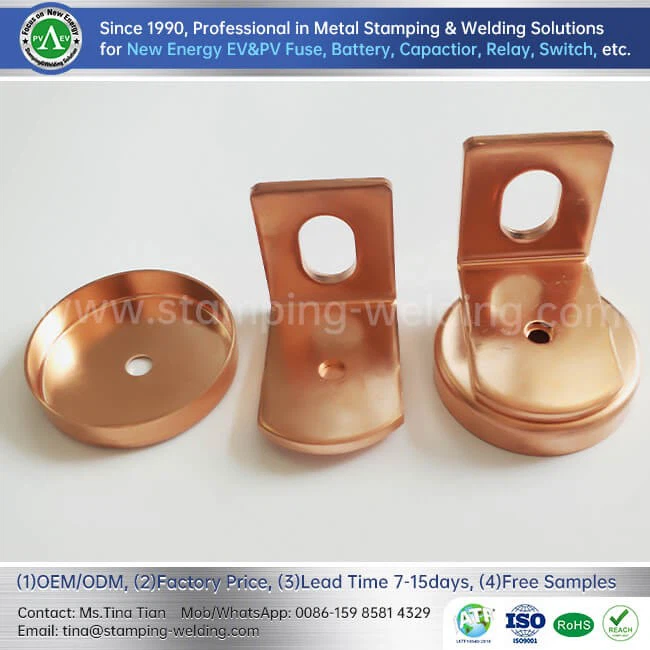 Copper Cap Contact For Electric Vehicle Fuses