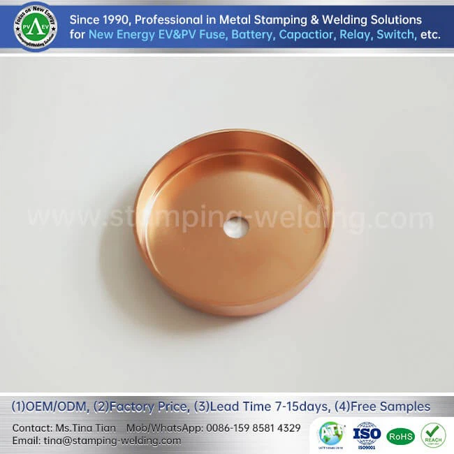 Copper Cap Contact For Electric Vehicle Fuses