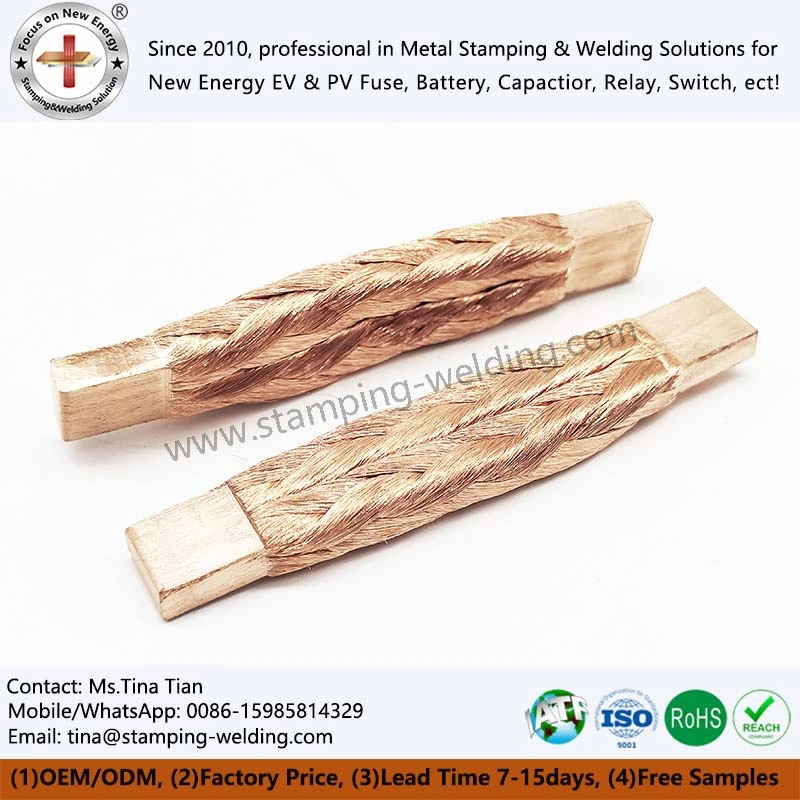 Customized Copper Ground Strap Wire with Terminals Plugs For Automotive Industry Customized Copper Ground Strap Wire with Terminals Plugs For Automotive Industry