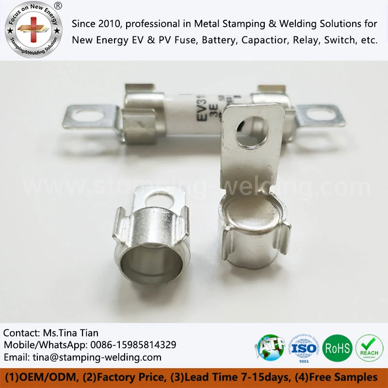 Copper Cap and Contact for Electric Vehicle Fuse Copper Cap and Contact for Electric Vehicle Fuse