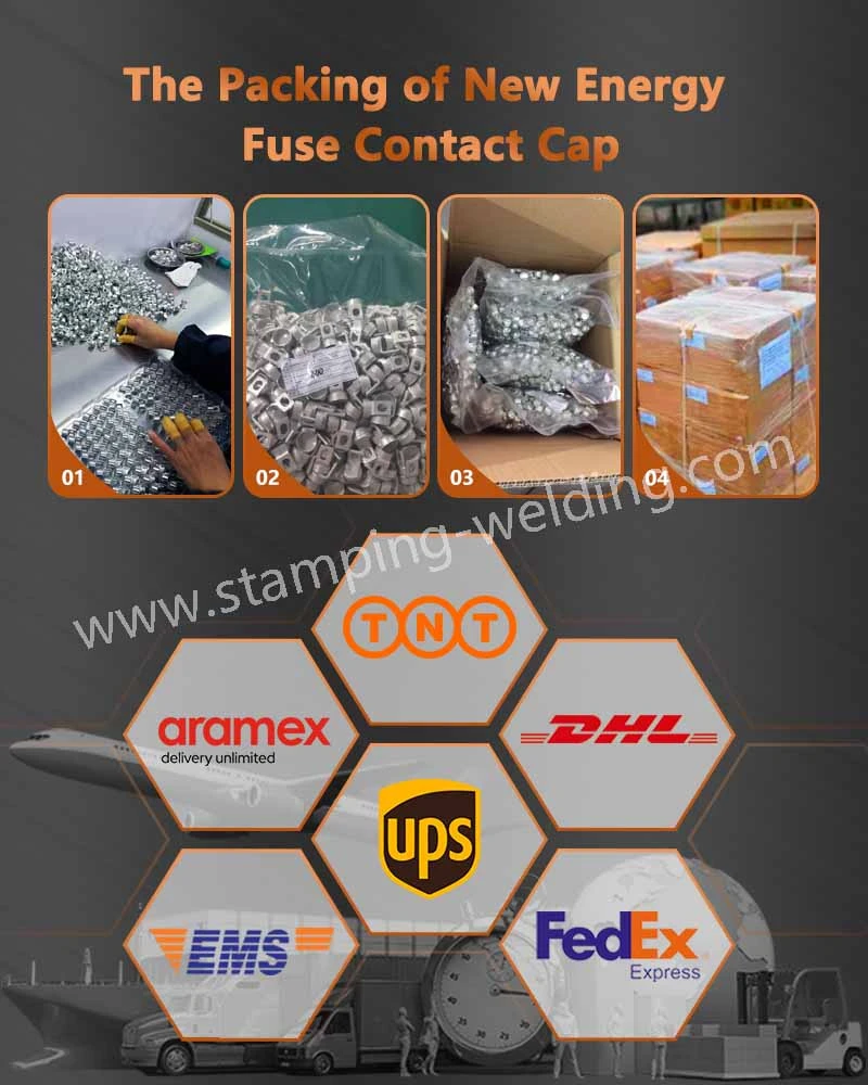 The Packing of Copper Cap and Contact for Electric Vehicle Fuse The Packing of Copper Cap and Contact for Electric Vehicle Fuse