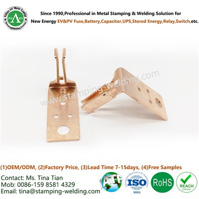 Koperen houders voor mes type NH zekering